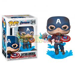 Figura Funko POP! Marvel - Capitán América w/Broken Shield & Mjölnir 573