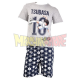 Pijama verano niño Captain Tsubasa - Campeones Oliver y Benji gris - azul 4 años 104cm