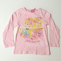 Camiseta niña manga larga Princesas Disney 3 años 98cm rosa claro