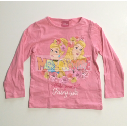 Camiseta niña manga larga Princesas Disney 4 años 104cm rosa oscuro