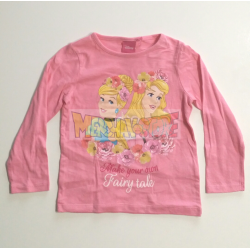 Camiseta niña manga larga Princesas Disney 5 años 110cm rosa oscuro