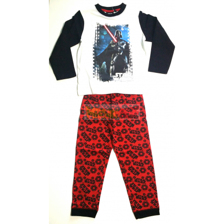 Pijama manga larga niño Star Wars - Darth Vader 4 años 104cm rojo