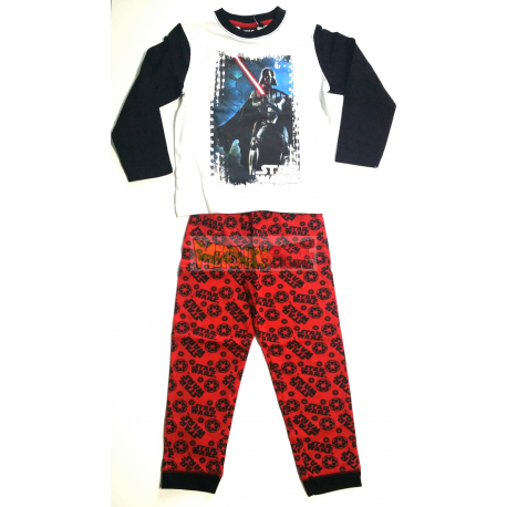 Pijama manga larga niño Star Wars - Darth Vader 6 años 116cm rojo