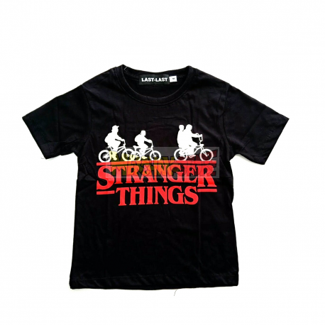 Camiseta adulto Stranger Things - Logo Talla L negra