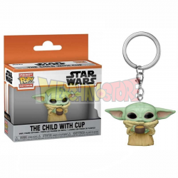 Llavero Funko Pocket POP! Star Wars The Mandalorian - The Child w/Cup 4 cm