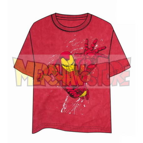 Camiseta manga corta Iron Man roja Talla XL