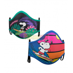 Juego de dos mascarillas infantiles reutilizables Snoopy