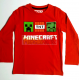 Camiseta niño manga larga Minecraft roja 6 años 116cm