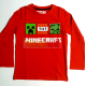 Camiseta niño manga larga Minecraft roja 9 años 134cm