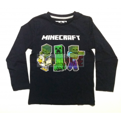 Camiseta niño manga larga Minecraft azul 6 años 116cm