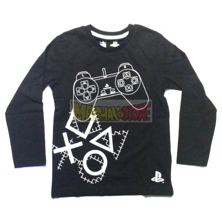 Camiseta niño manga larga Sony PlayStation negra 6 años 116cm