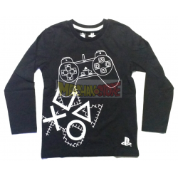 Camiseta niño manga larga Sony PlayStation negra 10 años 140cm