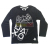 Camiseta niño manga larga Sony PlayStation negra 10 años 140cm