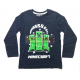 Camiseta niño manga larga Minecraft azul - Creeper 8 años 128cm