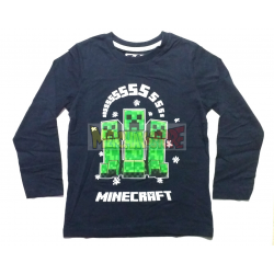 Camiseta niño manga larga Minecraft azul - Creeper 8 años 128cm