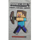 Camiseta niño manga larga Minecraft gris Steve 8 años 128cm