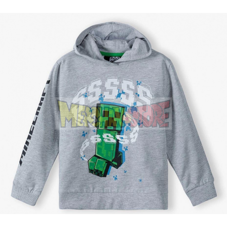 Sudadera niño Minecraft gris 8 años 128cm