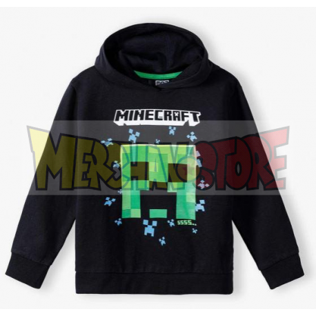 Sudadera niño Minecraft negra 6 años 116cm