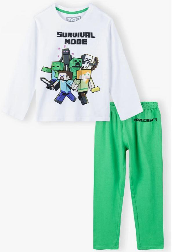 calentar Valiente Autorizar Pijama manga larga niño Minecraft blanco - verde 9 años 134cm