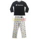 Pijama manga larga niño PlayStation negro - gris 9 años 134cm