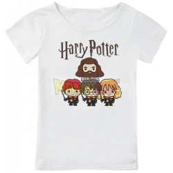 Camiseta niña Harry Potter - Chibi Group blanca 6 años 116cm