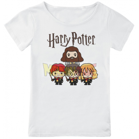Camiseta niña Harry Potter - Chibi Group blanca 10 años 140cm