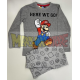 Pijama manga larga niño Mario -Here we go! gris 4 años 104cm