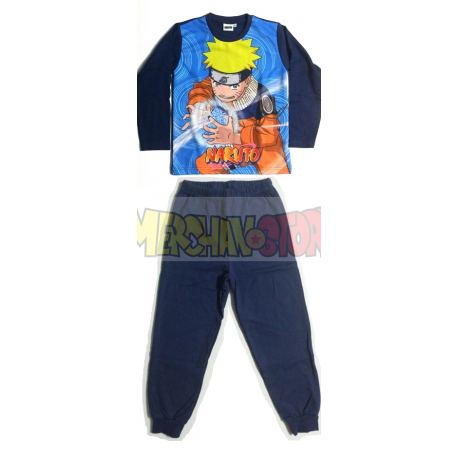 Pijama manga larga niño Naruto - Rasengan 8 años 128cm en caja regalo