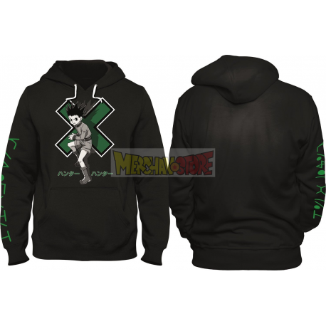 Sudadera adulto con capucha Hunter x Hunter negra Talla M