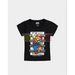 Camiseta adulto para chica Nintendo - Super Mario negra Talla S