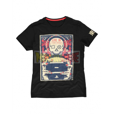 Camiseta adulto Sony - Playstation - Gaming Skull Talla XL