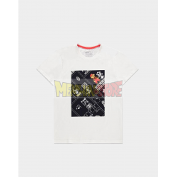 Camiseta adulto Nintendo - 8Bit Super Mario Bros blanca Talla XL
