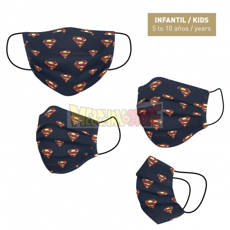 Mascarilla infantil reutilizable Superman