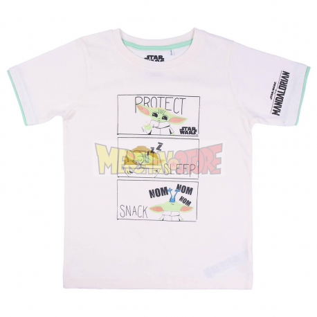 Camiseta infantil Star Wars - The Mandalorian Baby Yoda blanca 10 años 140cm