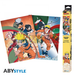 Set de dos pósters Naruto Shippuden - Team 7 52x38cm