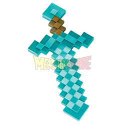 Réplica de plástico Espada Minecraft - Diamond Sword 51cm