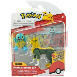 Figura Pokémon Battle Pack - Squirtle + Boltund + Machop 5-8cm