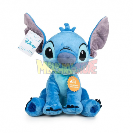 Peluche Stitch sentado con sonido 20cm