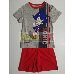Pijama manga corta niño Sonic rojo 3 años 98cm