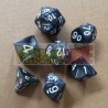 Set de 7 dados de rol negro