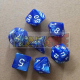 Set de 7 dados de rol azul