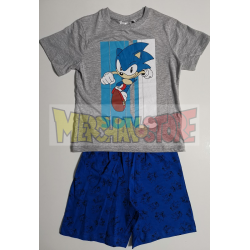 Pijama manga corta niño Sonic gris 10 años 140cm