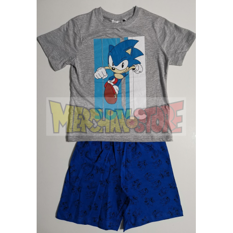 Pijama manga corta niño Sonic gris 12 años 152cm