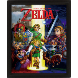 Póster 3D Zelda - Ocarina of time 23,5 x 28,5cm con marco