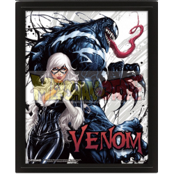 Póster 3D Marvel Venom - Teeth & Claws 23,5 x 28,5cm con marco