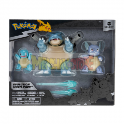 Figura Pokémon Evolution multi pack SQUIRTLE & WARTORTLE & BLASTOISE