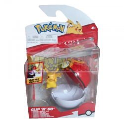 Figura Pokémon Clip'n'Go Poké Ball Pikachu & Repeat Ball 5cm