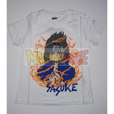 Camiseta infantil Naruto - Sasuke blanca 6 años 116cm
