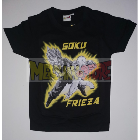 Camiseta infantil Dragon Ball - Goku Frieza negra 10 años 140cm