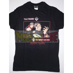 Camiseta Jujutsu Kaisen - Yuji Itadori con Ryomen Sukuna negra Talla L
